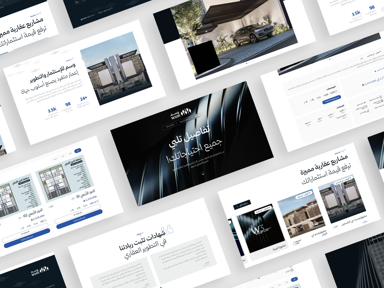 وسم العقارية الأقسام